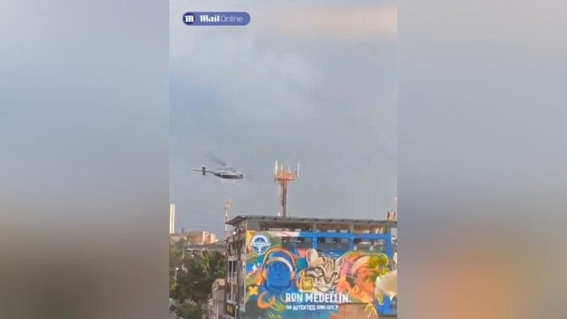 Изрображение 'Крушение вертолета с туристами в Колумбии попало на видео'