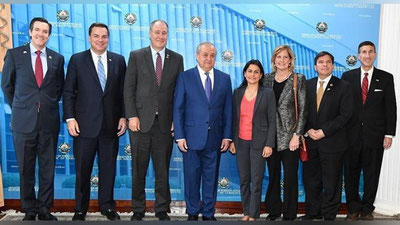 'AQSh KONGRESSI VAKILLAR PALATASI A`ZOSI TRENT KELLI BOShChILIGIDAGI DELEGASIYa A`ZOLARI BILAN UChRAShUV BO`LIB O`TDI'ning rasmi