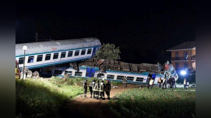 ' Italiyada yo`lovchi poezd va fura to`qnashib ketdi (Video)'ning rasmi