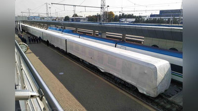 Изрображение 'Новые поезда поступили из России для Ташкентского метрополитена (видео)'