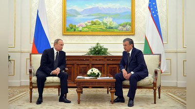 Изрображение 'ШАВКАТ МИРЗИЁЕВ ПОЗДРАВИЛ ВЛАДИМИРА ПУТИНА С 65-ЛЕТИЕМ'