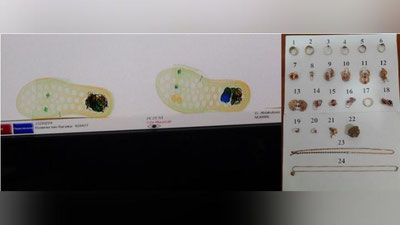 'Oyoq kiyimga yashirilgan zargarlik buyumlari fosh etildi'ning rasmi