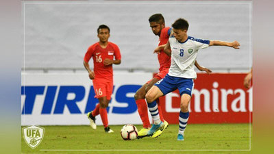 Изрображение 'Узбекистан обыграл Сингапур в рамках 4-го тура отборочного этапа ЧМ-2022'