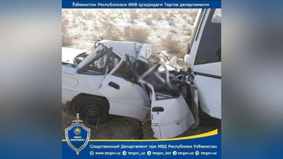 Изрображение 'Три человека погибли в страшном ДТП в Бухарской области'