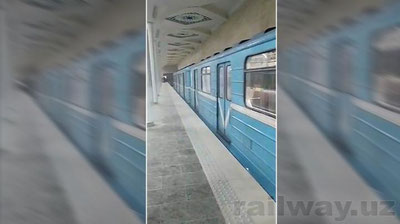 Изрображение 'До новой станции Юнусабадской линии метро запустили тестовый поезд'