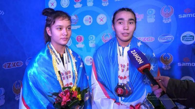'Og`ir atletika bo`yicha Osiyo chempionatida o`zbekistonlik ikki nafar qiz g`olib bo`ldi'ning rasmi
