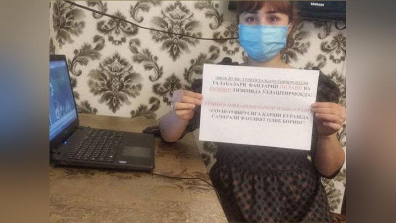 '“Ipak yo`li” xalqaro turizm universiteti masofaviy ta`lim rejimida faoliyat yuritmoqda'ning rasmi