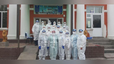 Изрображение 'Фото: Медицинские работники дежурят круглосуточно в инфекционной больнице Чирчика'