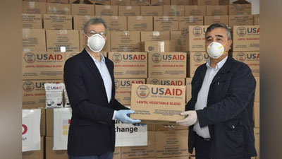 Изрображение 'В Узбекистан доставили помощь от США - 131 тонну продуктов'
