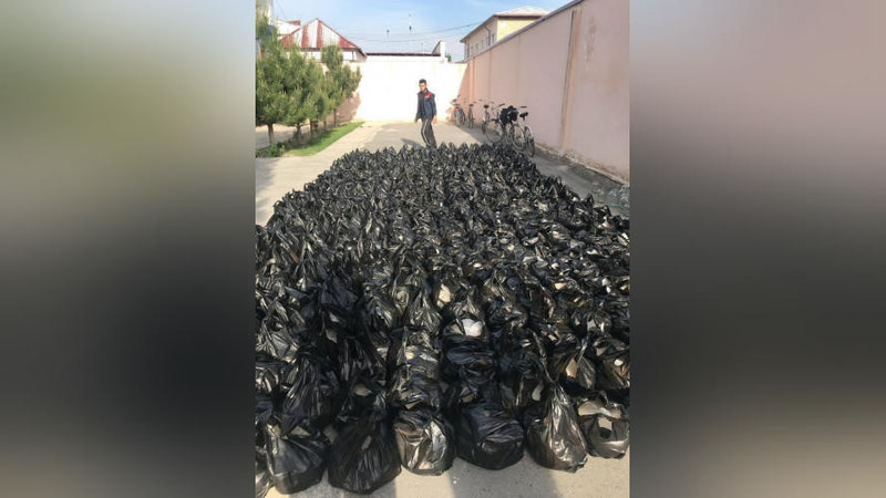 Изрображение 'Нуждающимся семьям в Ферганской области раздали продукты на 253 млн сумов (фото)'