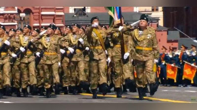 Изрображение 'Подразделение Вооруженных сил Узбекистана промаршировало на параде Победы (видео)'