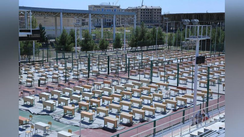 Изрображение 'Открытые спортплощадки Бухары готовятся принимать абитуриентов (фото)'