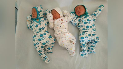 Изрображение 'В Карши появились на свет тройняшки'