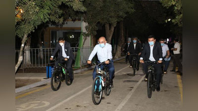 Изрображение 'Хокимы районов Кашкадарьи устроили велогонку на 3 км (фото)'