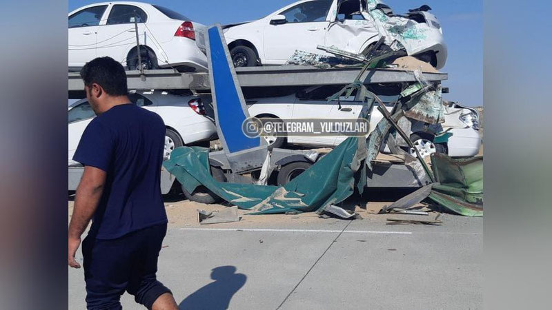 '"Энг қиммат авария": "UzAuto Motors" машиналари ортилган автовоз иштирокидаги ЙТҲ тафсилотлари маълум қилинди (фото ва видео)'ning rasmi