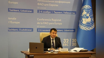 'Qishloq xo`jaligi vaziri BMT FAO tashkilotining Evropa va Markaziy Osiyo bo`yicha yuqori boshqaruv organiga rais etib saylandi'ning rasmi