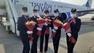 'Namangan xalqaro aeroportidan Minskka ilk charter reysi amalga oshirildi'ning rasmi