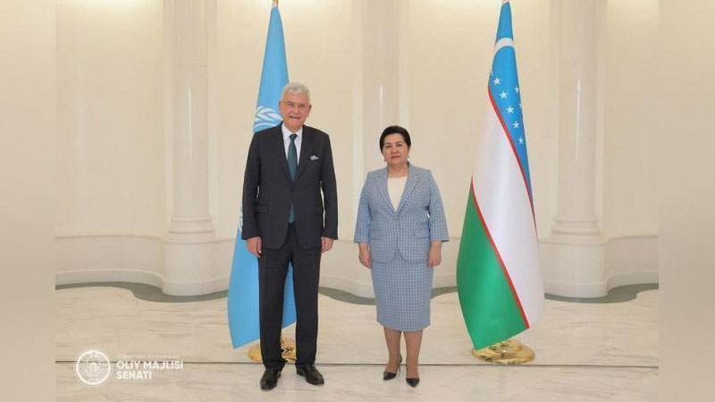 'Tanzila Narbaeva BMT Bosh Assambleyasi 75-sessiyasi raisi bilan uchrashdi'ning rasmi