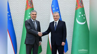 Изрображение 'В Ташкенте состоялась церемония официальной встречи Президента Туркменистана (фото)'