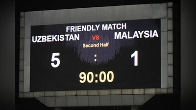 Изрображение 'Сборная Узбекистана разгромила команду Малайзии в товарищеской встрече'