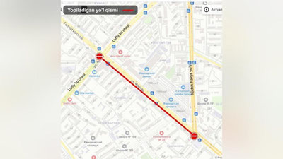 Изрображение 'Участок улицы напротив Фархадской ярмарки в Учтепинском районе частично закроют'