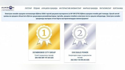 'Тошкентдаги ҳарбий шаҳарча онлайн аукционда 266 млрд сўмга сотилди'ning rasmi