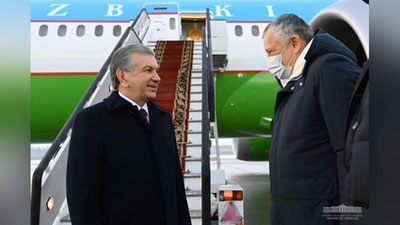 'Шавкат Мирзиёев Санкт-Петербург аэропортида кутиб олинди (фото)'ning rasmi