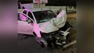 Изрображение 'На Юнусабаде водитель "Кобальта" погиб, врезавшись в бордюр'