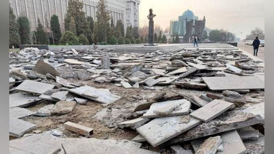 Изрображение 'Столичный хокимият спустя более суток решил рассказать, что творится на площади Космонавтов'