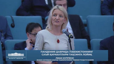 'Пандемия даврида Ўзбекистоннинг саъй-ҳаракатлари таҳсинга лойиқ — Лиан Куппенс'ning rasmi