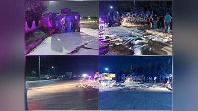 'Фарғонада юк машинаси ағдарилиб кетди. Натижада...'ning rasmi