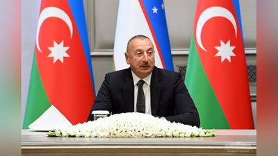 Изрображение 'Ильхам Алиев высоко оценил реформы, проводимые Шавкатом Мирзиёевым (видео)'