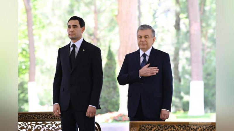 Изрображение 'В резиденции «Куксарой» прошла торжественная церемония встречи главы Туркменистана'