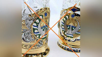 'Adliya vazirligi davlat gerbi va bayrog`ining tasviri tushirilgan ”bokal”lar sotilayotganiga munosabat bildirdi'ning rasmi