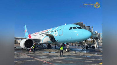 Изрображение 'Первые пассажиры прибыли новым рейсом из китайского Сианя в Ташкент'