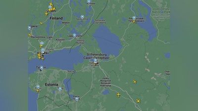 Изрображение 'Аэропорт Пулково в Петербурге временно не принимал самолеты из-за неопознанного объекта'