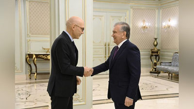 'Shavkat Mirziyoev BMT Inson huquqlari bo`yicha Oliy komissari Folker Turkni qabul qildi'ning rasmi