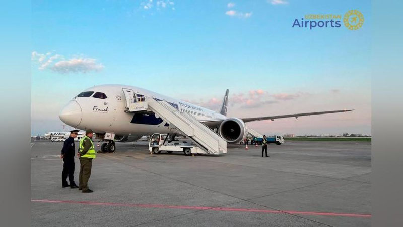 Изрображение 'В Ташкенте встретили первых пассажиров нового рейса из Варшавы'