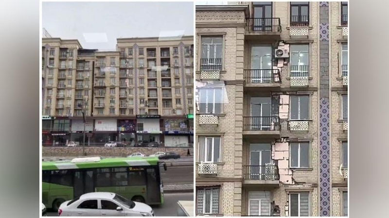Изрображение 'Что с фасадом новостройки в Ташкенте: ответ Минстроя и застройщика'