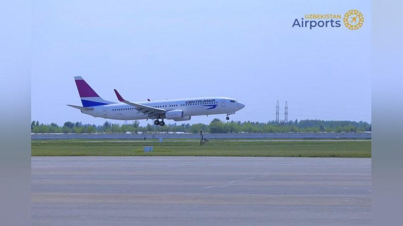 Изрображение 'Узбекская авиакомпания Centrum Air выполнила первый рейс из Намангана в Джидду'