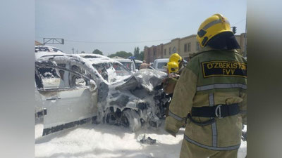 'Қашқадарёда "Damas" билан тўқнашган "Captiva" ёниб кетди (видео)'ning rasmi