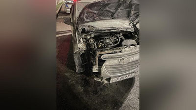 Изрображение 'На проспекте Бунёдкор сгорел автомобиль Spark'