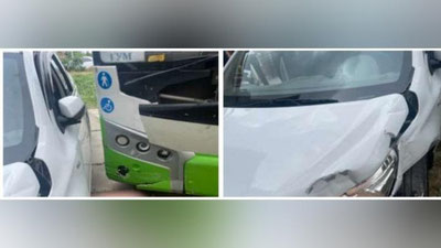 Изрображение 'В Ташкенте пассажирский автобус столкнулся с Cobalt: пострадали оба водителя'