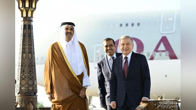 Изрображение 'Эмир Катара прибыл в Самарканд (фото)'