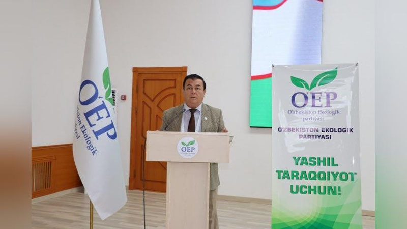 'Saylov-2023: Prezidentlikka Ekopartiyadan nomzodning saylovoldi dasturidagi asosiy yo`nalishlar saylovchilarga tushuntirilmoqda'ning rasmi