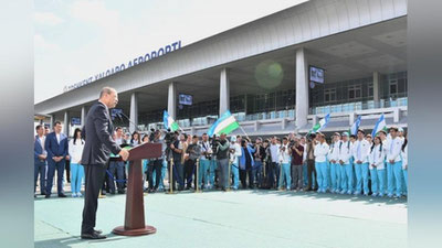 Изрображение 'Спортивную делегацию Узбекистана проводили на Азиатские игры в Ханчжоу (фото)'