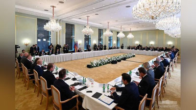 Изрображение 'Президент Узбекистана принял участие во встрече формата «страны Центральной Азии – Германия»'