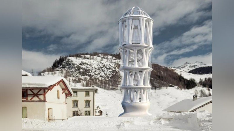 Изрображение 'В Швейцарии начали строительство высочайшей в мире башни, напечатанной на 3D-принтере'