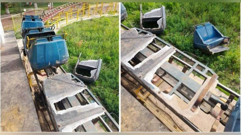 Изрображение 'В Термезе из-за поломки аттракциона в парке постарали 4 человека'