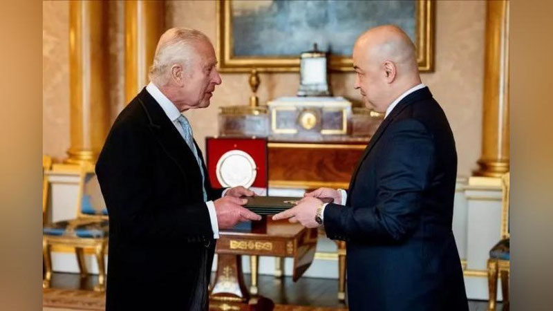 Изрображение 'Новый посол Узбекистана вручил верительные грамоты Королю Великобритании Карлу III'